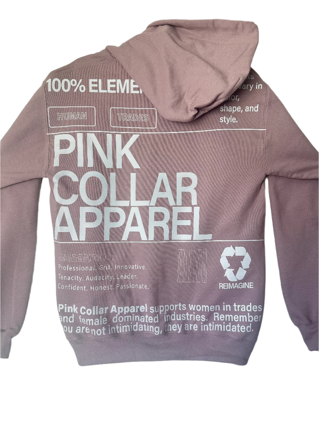 Pink collar Hoodie