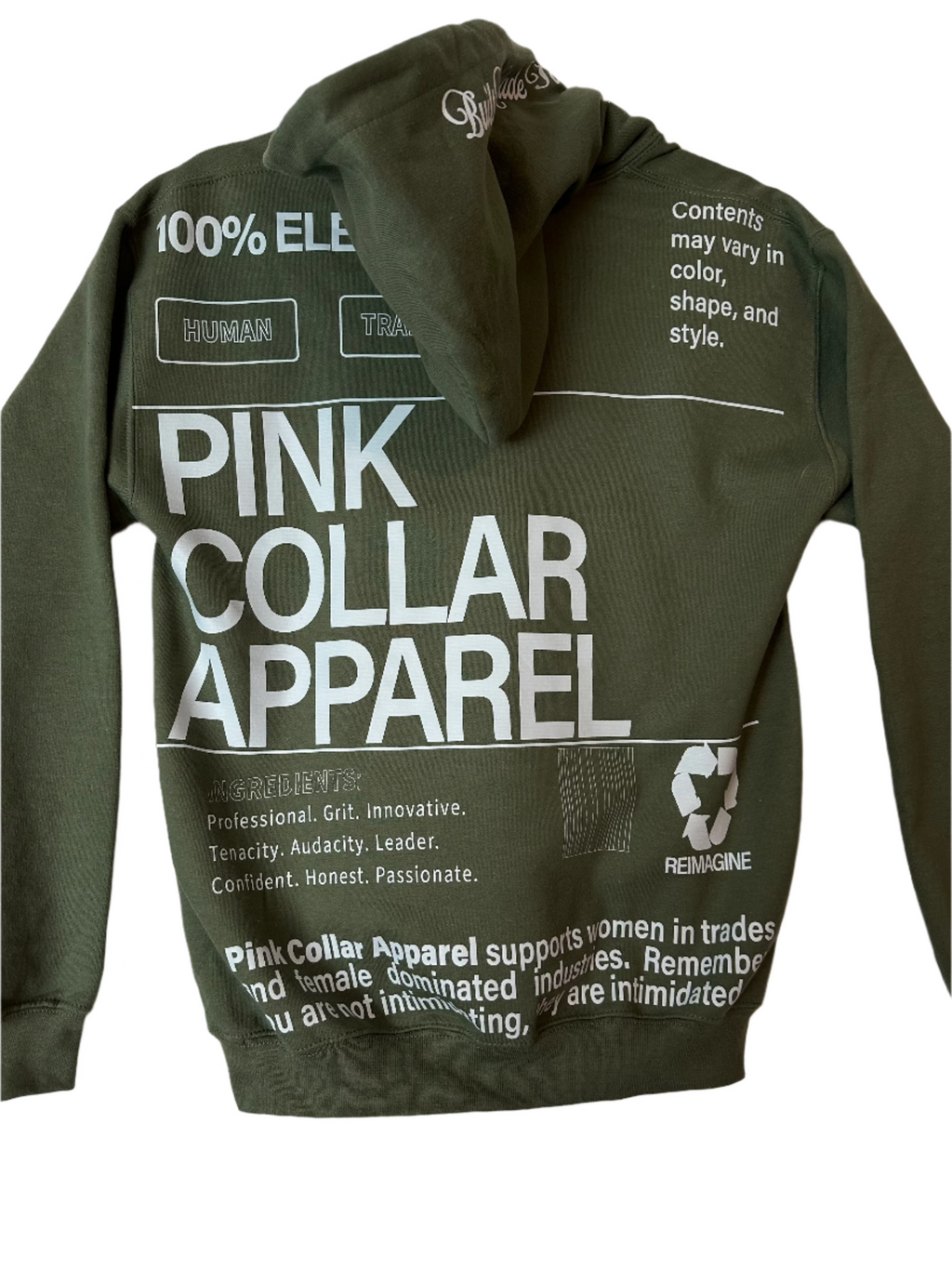 Pink collar Hoodie