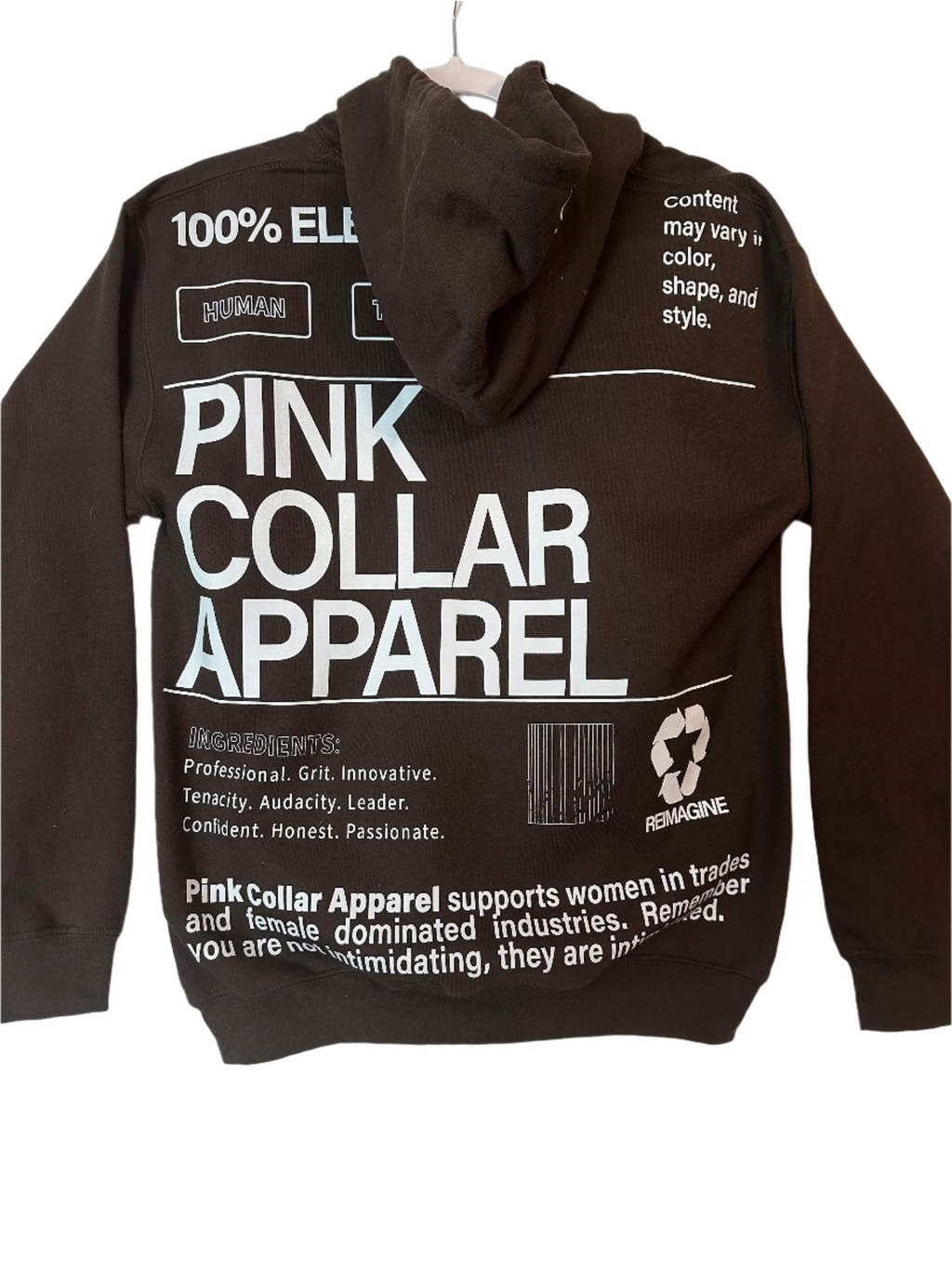 Pink collar Hoodie